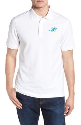 Cutter & Buck Miami Dolphins - Advantage Regular Fit DryTec Polo in White