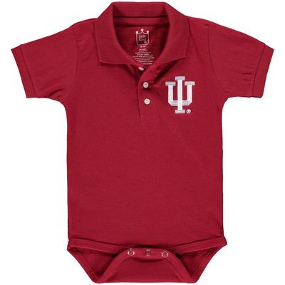 LITTLE KING Infant Crimson Indiana Hoosiers Polo Bodysuit