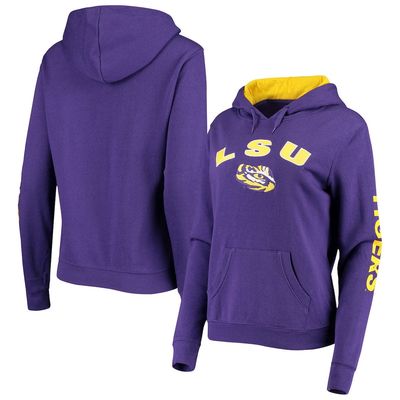 Women's Colosseum Purple LSU Tigers Loud and Proud Pullover Hoodie