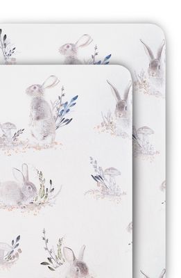 Oilo Cottontail 2-Pack Jersey Fitted Crib Sheets in Stone