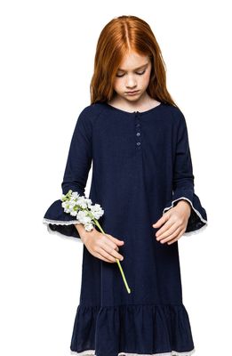 Petite Plume Kids' Arabella Nightgown in Navy