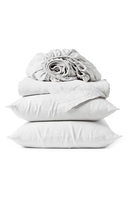 Coyuchi Relaxed Organic Linen Sheet Set in Alpine White