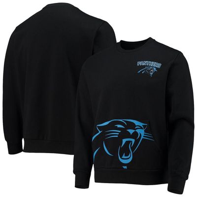 Men's FOCO Black Carolina Panthers Pocket Pullover Sweater