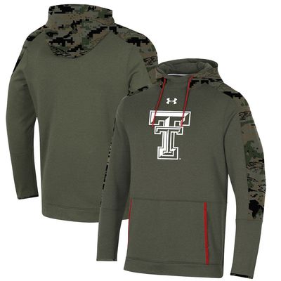 Men's Under Armour Olive Texas Tech Red Raiders Freedom Pullover Hoodie