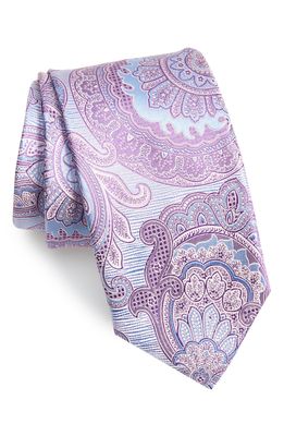 Canali Paisley Silk Tie in Purple