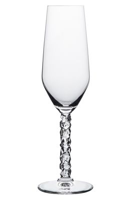 Orrefors Carat Set of 2 Champagne Flutes in Clear