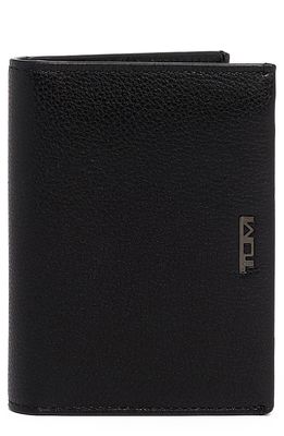 Tumi Nassau L-Fold Leather Wallet in Black Texture