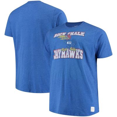 Men's Original Retro Brand Royal Kansas Jayhawks Big & Tall Mock Twist T-Shirt