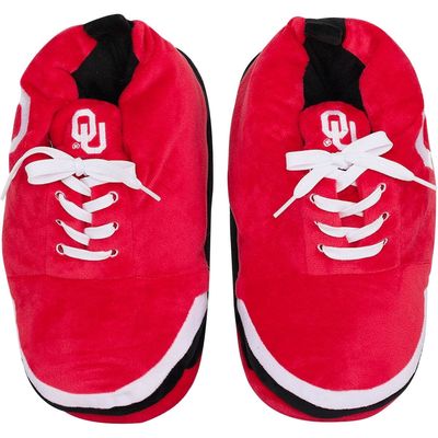 Men's FOCO Oklahoma Sooners Plush Sneaker Slippers in Red