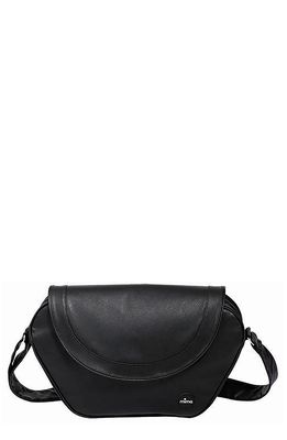 mima Trendy Faux Leather Diaper Bag in Black
