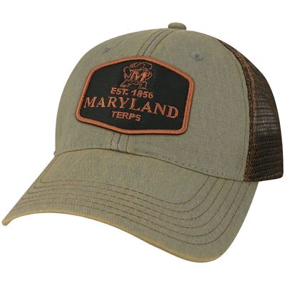 LEGACY ATHLETIC Men's Gray Maryland Terrapins Practice Old Favorite Trucker Snapback Hat