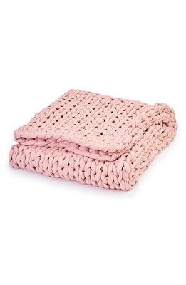 Bearaby Organic Cotton Weighted Knit Blanket in Evening Rose