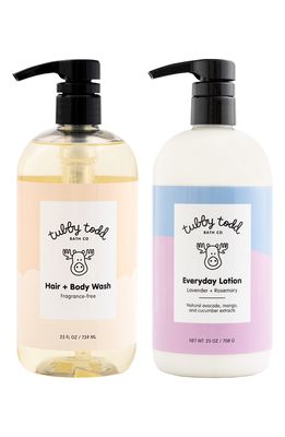 Tubby Todd Bath Co. The Wash & Lotion Bundle in Fragrance Free/Lavender Rosem