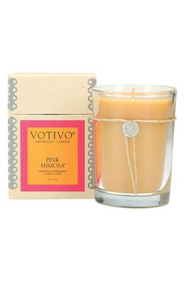 Votivo Aromatic Candle in Pink Mimosa