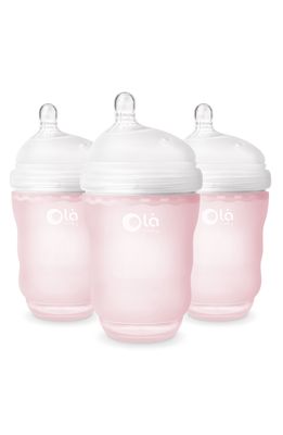 Olababy 3-Pack GentleBottle 8-Ounce Baby Bottles in Rose