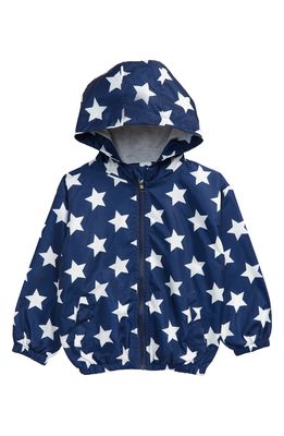 Denim Bay Kids' Star Print Hooded Jacket in Blue