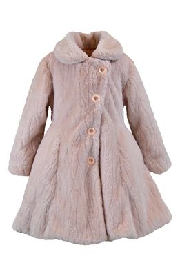Widgeon Kids' Faux Fur Coat in Rmg - Rose Meringue