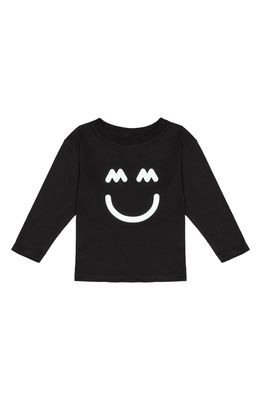 Miles and Milan The Happy Long Sleeve Graphic Tee in Black