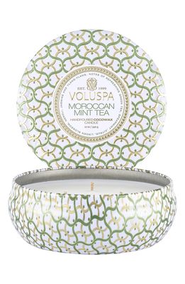 Voluspa Three-Wick Tin Candle in Moroccan Mint