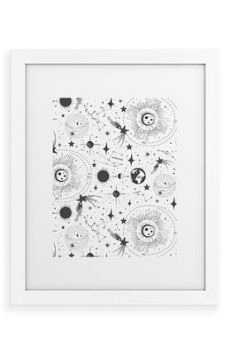 Deny Designs Solar System Framed Art Print in White Frame 8X10