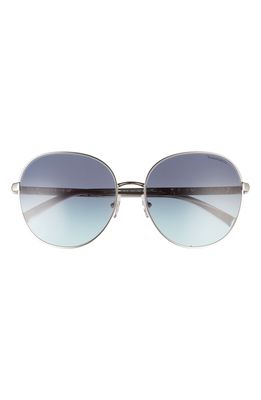 Tiffany & Co. 60mm Round Sunglasses in Silver/Azure Gradient Blue