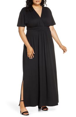 Kiyonna Vienna Maxi Dress in Black Noir