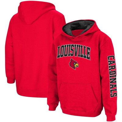 Youth Colosseum Red Louisville Cardinals 2-Hit Team Pullover Hoodie
