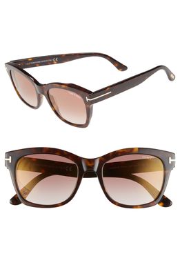 Tom Ford Lauren 52mm Sunglasses in Dark Havana/Gradient Brown