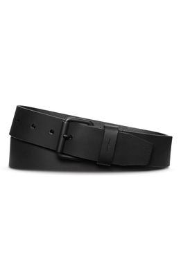 Shinola Rambler Leather Belt in Black