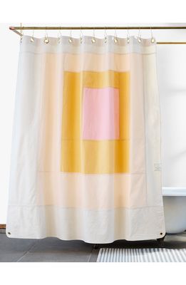 Quiet Town The Marfa Cotton Canvas Shower Curtain in Cloud