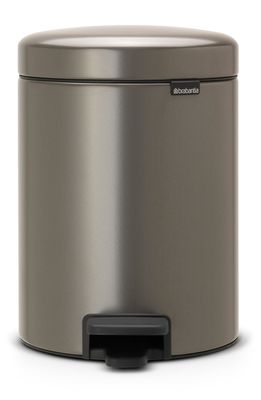 Brabantia Newicon Step Can Recycling Trash Can in Platinum