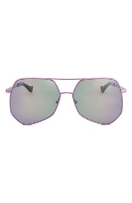 Grey Ant Megalast 59mm Aviator Sunglasses in Lavender/Grey