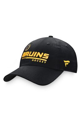 Men's Fanatics Branded Black Boston Bruins Authentic Pro Locker Room Team Adjustable Hat
