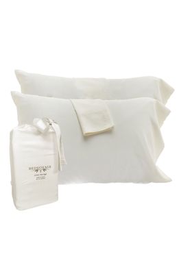 BedVoyage Set of 2 Cooling King Pillowcases in Ivory