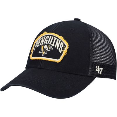 Men's '47 Black Pittsburgh Penguins Cledus MVP Trucker Snapback Hat