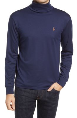 Polo Ralph Lauren Men's Soft Touch Cotton Turtleneck Shirt in French Navy