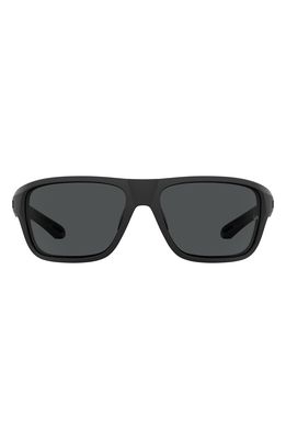 Under Armour 65mm Oversize Sport Sunglasses in Ruthenium Black/Grey