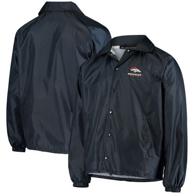 DUNBROOKE Men's Navy Denver Broncos Coaches Classic Raglan Full-Snap Windbreaker Jacket