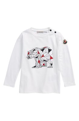 Moncler Kids' Polar Bear Graphic Tee in 002 White