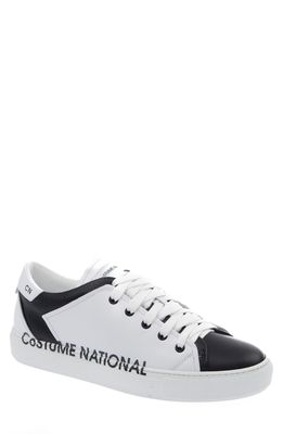 CoSTUME NATIONAL Colorblock Sneaker in White/Black