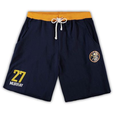 PROFILE Men's Jamal Murray Navy Denver Nuggets Big & Tall French Terry Name & Number Shorts