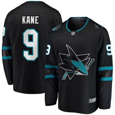 Men's Fanatics Branded Evander Kane Black San Jose Sharks Alternate Premier Breakaway Player Jersey