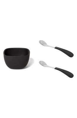 Avanchy First Steps La Petite Bowl & Spoons Set in Black