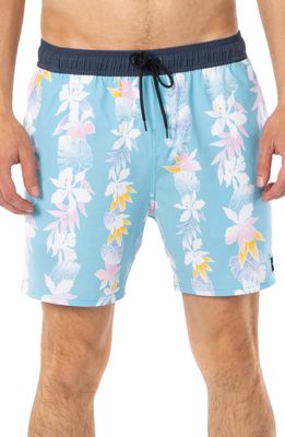 Rip Curl Volley Beach Party Swim Trunks in Teal