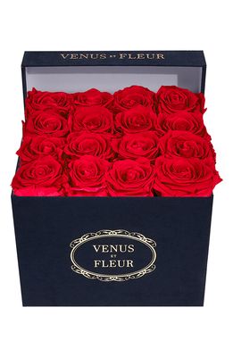 Venus ET Fleur Classic Small Square Eternity Roses in Red