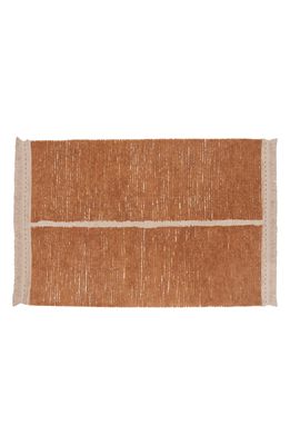 Lorena Canals Reversible Washable Recycled Cotton Blend Rug in Toffee Natural Linen