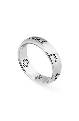 Gucci Blind for Love Ring in Silver