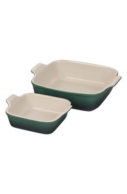 Le Creuset Set of 2 Heritage Square Baking Dishes in Artichaut