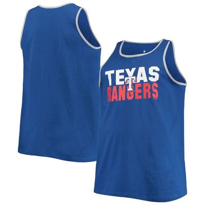 Men's Fanatics Branded Royal/Gray Texas Rangers Big & Tall Muscle Tank Top