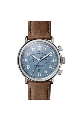 Shinola The Runwell Chronograph Leather Strap Watch